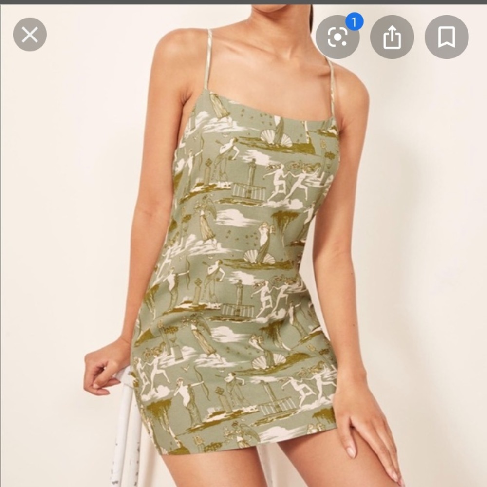 ISO Reformation Lindsay dress in Goddess Print